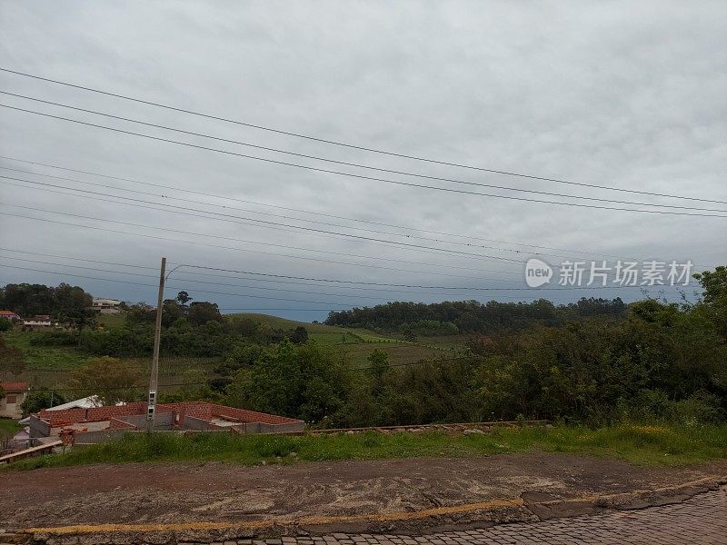 View of the rural region of Bento Gonçalves in the Brazilian state of Rio Grande do Sul.